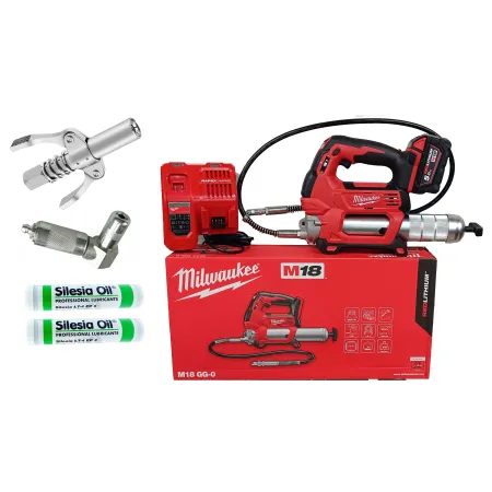 AKUMULATOROWA SMAROWNICA MILWAUKEE M18 GG | ZESTAW 5Ah + ŁADOWARKA + SMARY